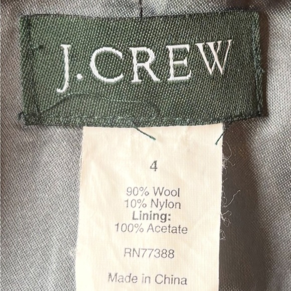 J. Crew Women's Black Double Breasted Wool Blend Peacoat - Picture 2 of 9